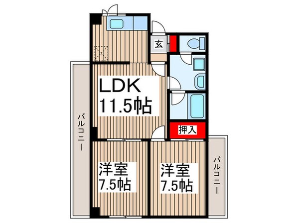 パレス・あすてりあの物件間取画像